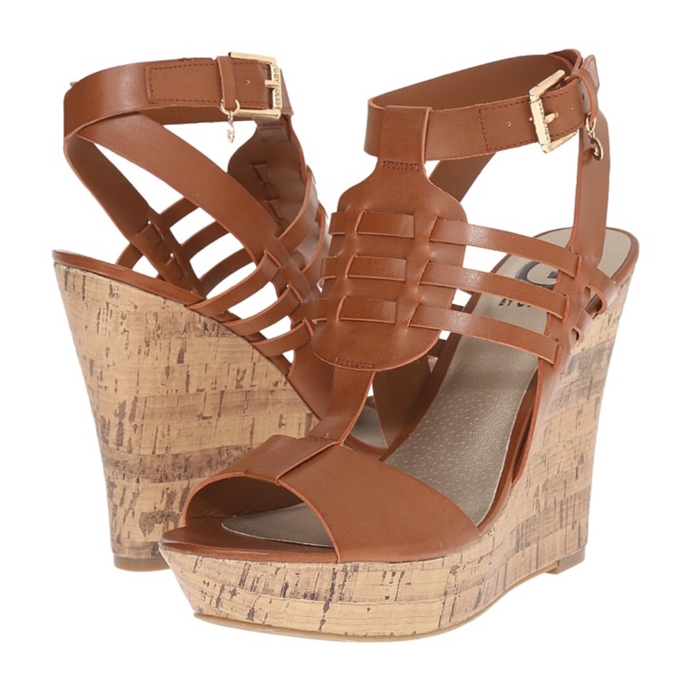 G by Guess Tan Wedges